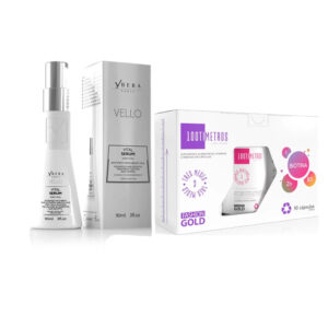 Combo Fortalecimento Capilar – Soro Vital Vello + Kit 100Timetros – 90 Capsulas
