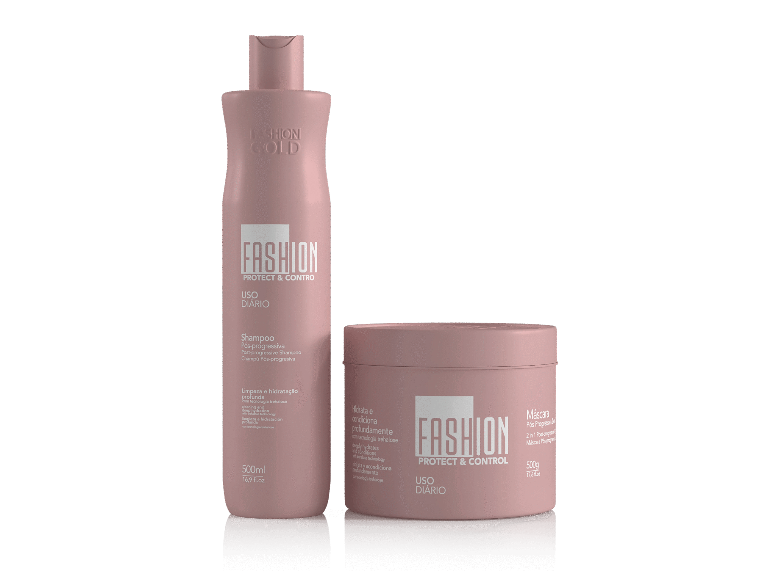 Shampoo + Máscara – Fashion Gold 500ml / 500g