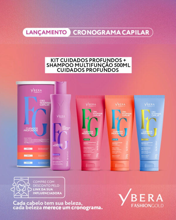 Kit Cuidados Profundos + Shampoo 500ml Cuidados Profundos – Ybera Fashion Gold
