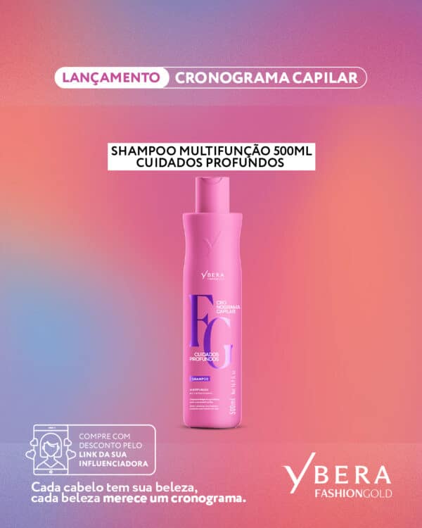 Shampoo Multifunção 500ml Cuidados Profundos – Ybera Fashion Gold